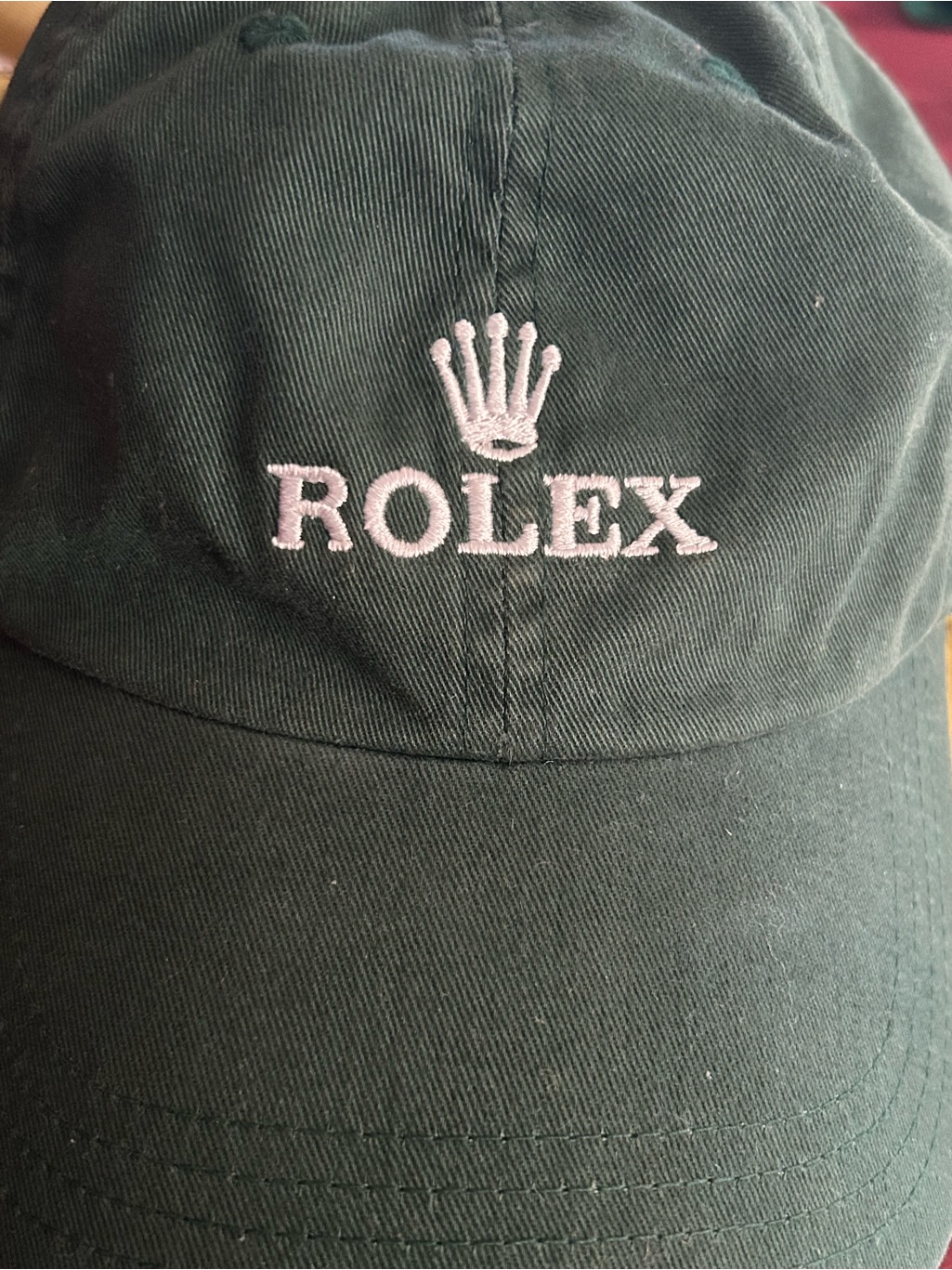 Vintage Rolex Green Baseball Cap With Rolex Crown Embroidered Adjustable